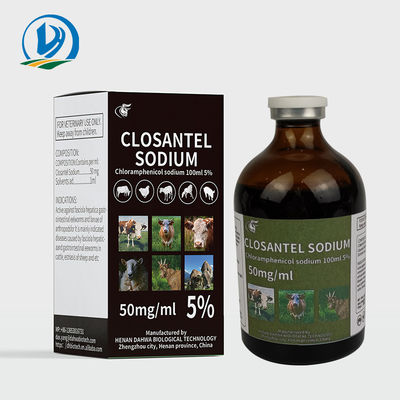 Iniezione giallastra del sodio delle droghe 5% Closantel della medicina veterinaria di fasciola hepatica