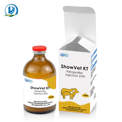 Droghe iniettabili veterinarie dell'iniezione liquida di ketoprofene 10% 100ml per il bestiame dei cani