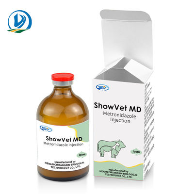 Iniezione iniettabile veterinaria 100ml del metronidazolo delle droghe di GMP per il cammello del maiale delle pecore del cavallo del bestiame