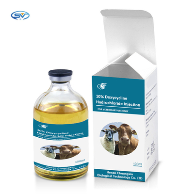 Farmaci iniettabili veterinari Fornitura diretta in fabbrica Doxiciclina cloridrato HCL Iniezione 10% Uso veterinario