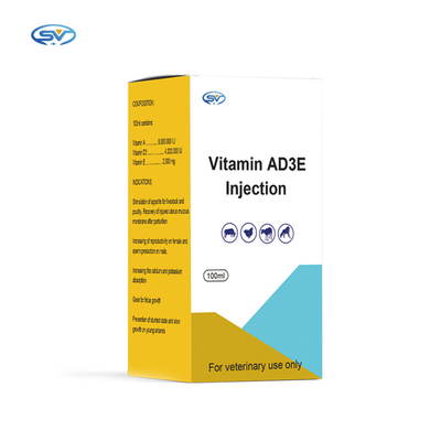 Iniezione iniettabile veterinaria della vitamina Ad3e delle droghe per le pecore 100ml/bottiglia del bestiame