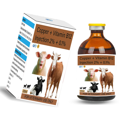 Di rame + droghe iniettabili veterinarie di vitamina b12 2% + 0,1% per la carenza di rame in pecore