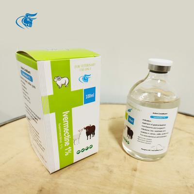 Iniezione iniettabile veterinaria 100ml di ivermectina 1% delle materie prime delle droghe per le droghe antiparassitarie