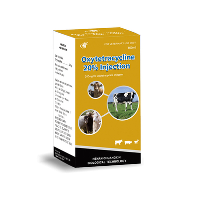 Iniezione iniettabile veterinaria dell'HCl 20% dell'ossitetraciclina delle droghe per le medicine animali dei cani delle capre delle pecore del bestiame